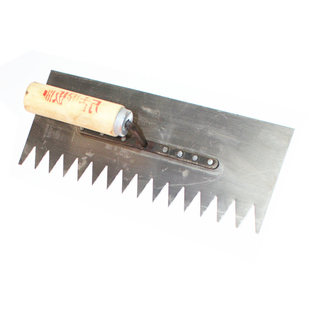 优质猛钢带齿抹泥刀泥瓦匠瓷砖抹泥板 瓦工抹灰刀锯齿抹子贴地