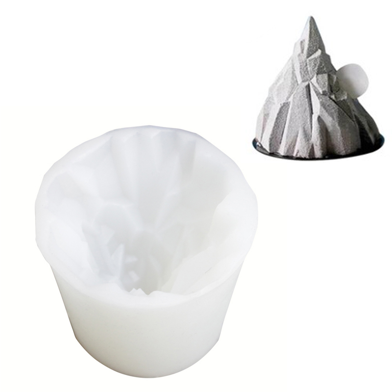 新品法式西点单个雪山火山冰山慕斯硅胶模具滴落蛋糕配件矽胶磨具