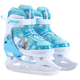 迪士尼球刀冰刀鞋儿童女初学者溜冰鞋男花样专业可调滑冰鞋真球刀