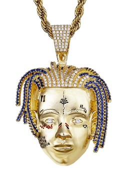 xxxtentacion人头像男嘻哈项链