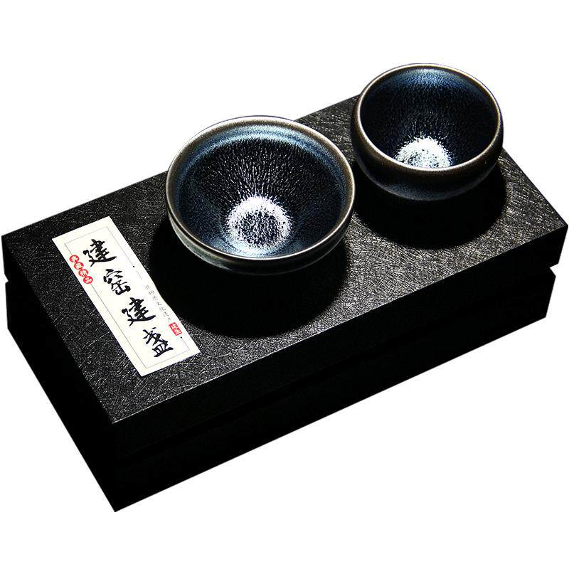 器物志茶盏麒麟水波纹蓝色妖姬