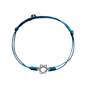 原创幸运925纯银六芒星许愿清新闺蜜守护编织文艺可调节女手绳链