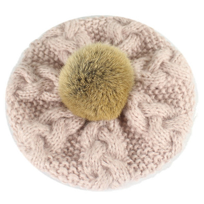 南瓜帽针织帽日系画家贝雷帽帽子