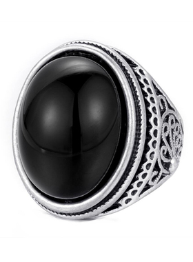 雕花宝石潮流玛瑙时尚情侣戒扳指