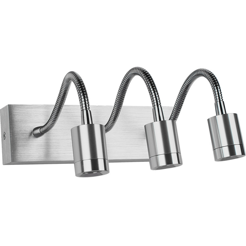 三头明装射灯客厅电视背景墙灯 服装店聚光过道走廊照画led射灯3W