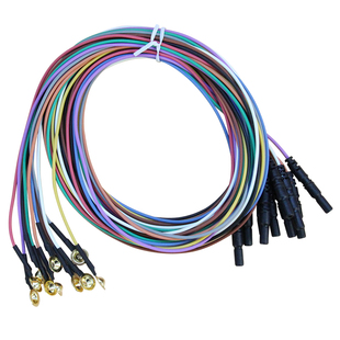 脑电图电极 金盘电极 脑电极 脑电导连线 脑电盘状 电极线 1.5m