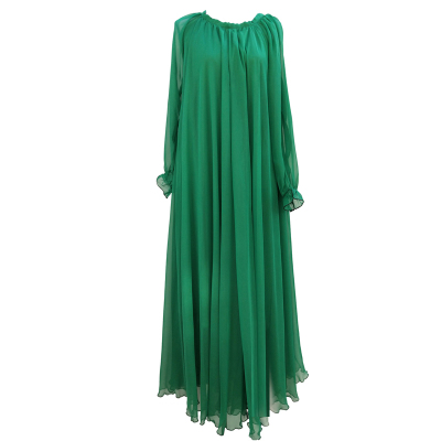 超大摆雪纺脚踝沙漠旅拍连衣裙