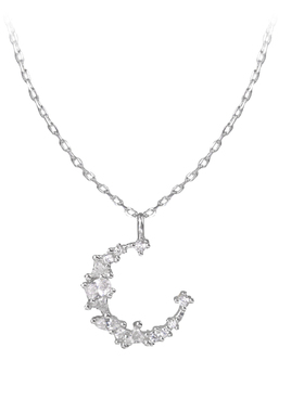 s925银月牙项链女月亮仙女风温柔