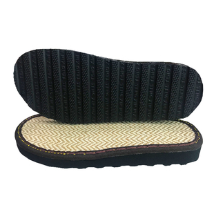 腾欣正品鞋底夏季亚麻底中国结线男女坡跟拖鞋手工编织凉鞋拖鞋底