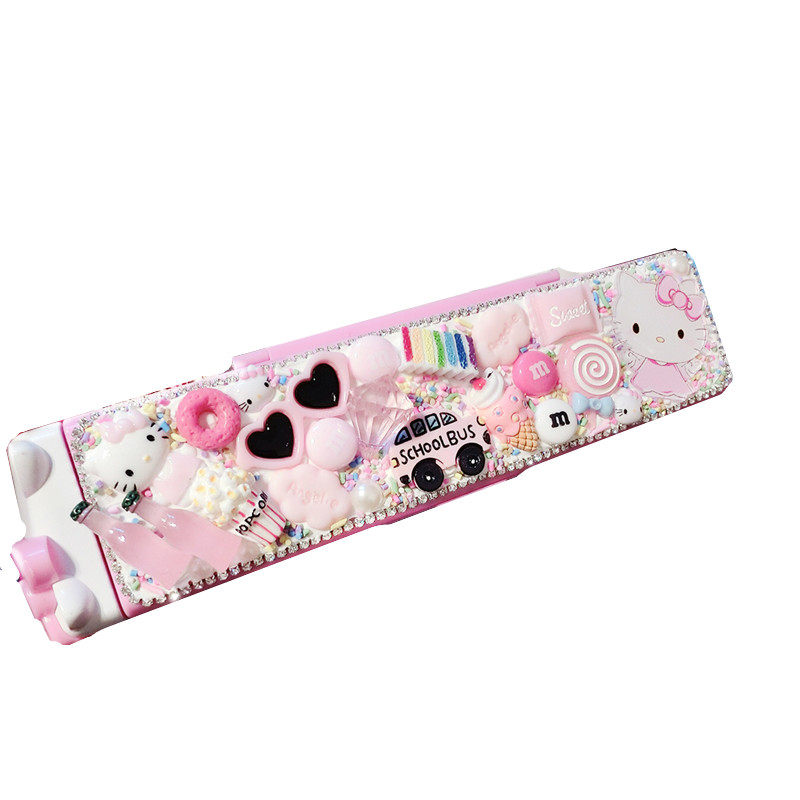 儿童多功能网红文具盒KT猫小学生铅笔盒女童多层卡通可爱笔盒韩