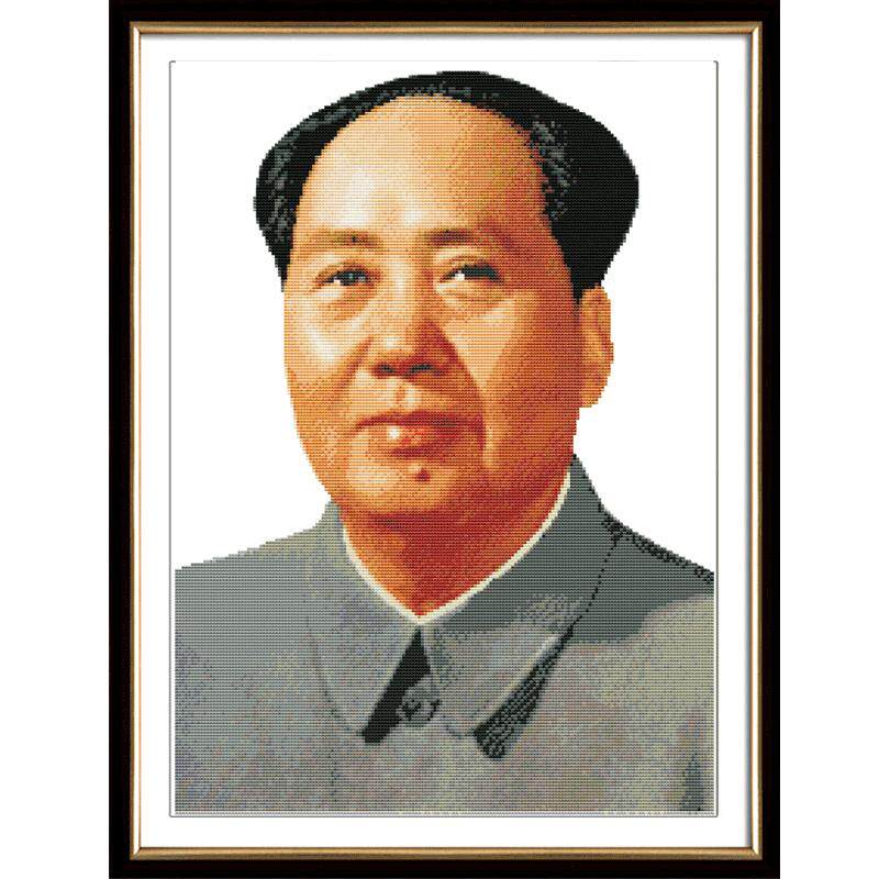 毛主席十字绣2025新款画像伟人头像毛泽东头客厅毛爷爷线绣中堂画