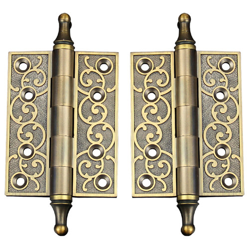 欧式古典4寸仿古皇冠头合页/铰链4X3X4.5-4bb青古铜 黄古铜 壹片