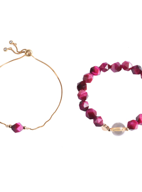 工作室红色切面玛瑙水晶虎眼石