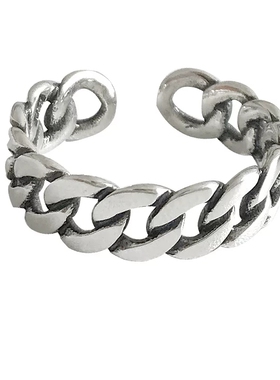 钛钢不掉色链条开口潮情侣款百搭