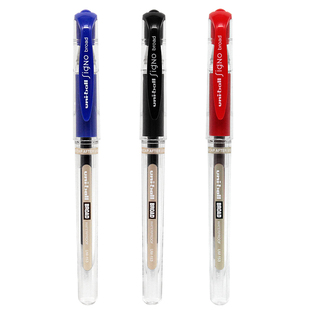 日本UNI/三菱UM153防水中性笔1.0mm水笔uni-ball figno broad三菱耐水性黑色三菱笔办公商务粗字签字水笔