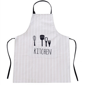 包邮北欧简约布艺半截围裙全棉厨房家居防污烘焙清洁无袖围裙创意