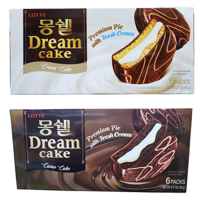 韩国进口乐天梦雪204g奶油蛋糕