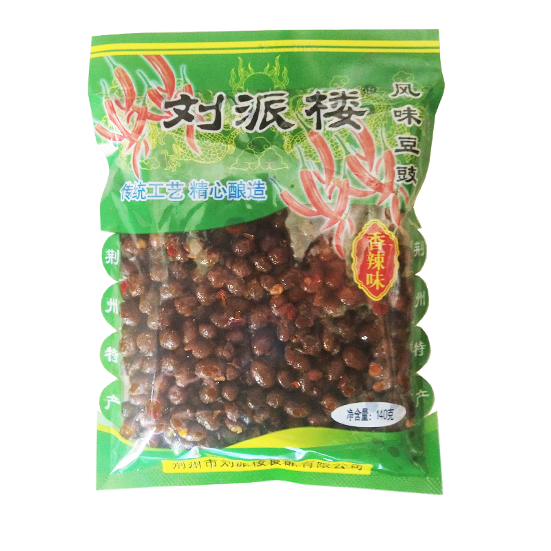 刘派楼豆豉 传统美食 风味豆豉 腊八豆调味即食 140克*5袋