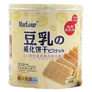 万宝路豆乳威化饼干日本风味marlour桶装