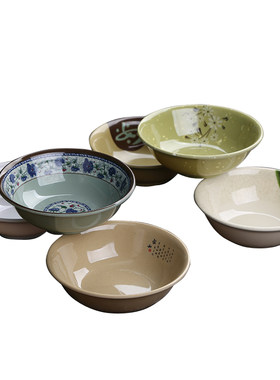 仿瓷反口碗塑料碗商用早餐碗稀饭碗斗碗豆浆碗6寸7寸尖底广口粥碗
