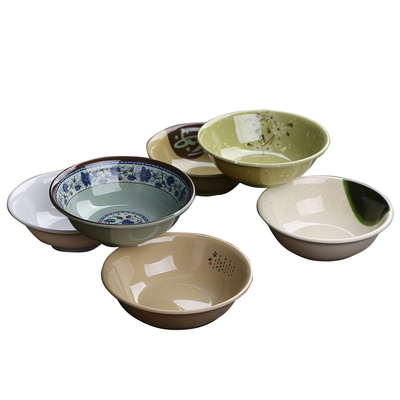 仿瓷反口碗塑料碗商用早餐碗稀饭碗斗碗豆浆碗6寸7寸尖底广口粥碗