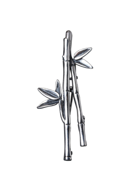 复古风纯银竹节别针饰品吊坠