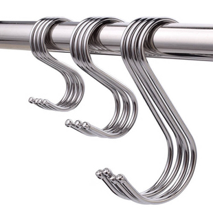 s型不锈钢挂钩厨房置物架衣服门后S形挂勾壁挂晒腊肉铁卫生间钩子