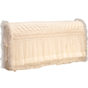 好梦连连布艺加厚夹棉床头套蕾丝公主纯色床头罩皮床淑女甜美1.8