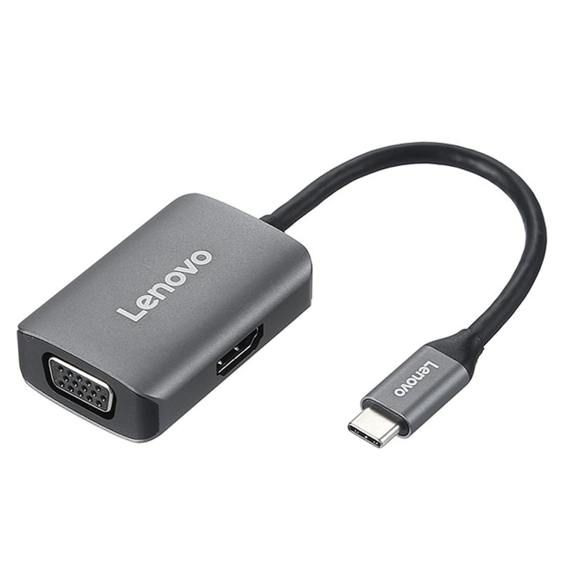 原装联想Type-C转换器USB-C雷电3口扩展坞Pro7拓展集线器thinkbook电脑VGA/HDMI11合1千兆网口网卡快速读HUB