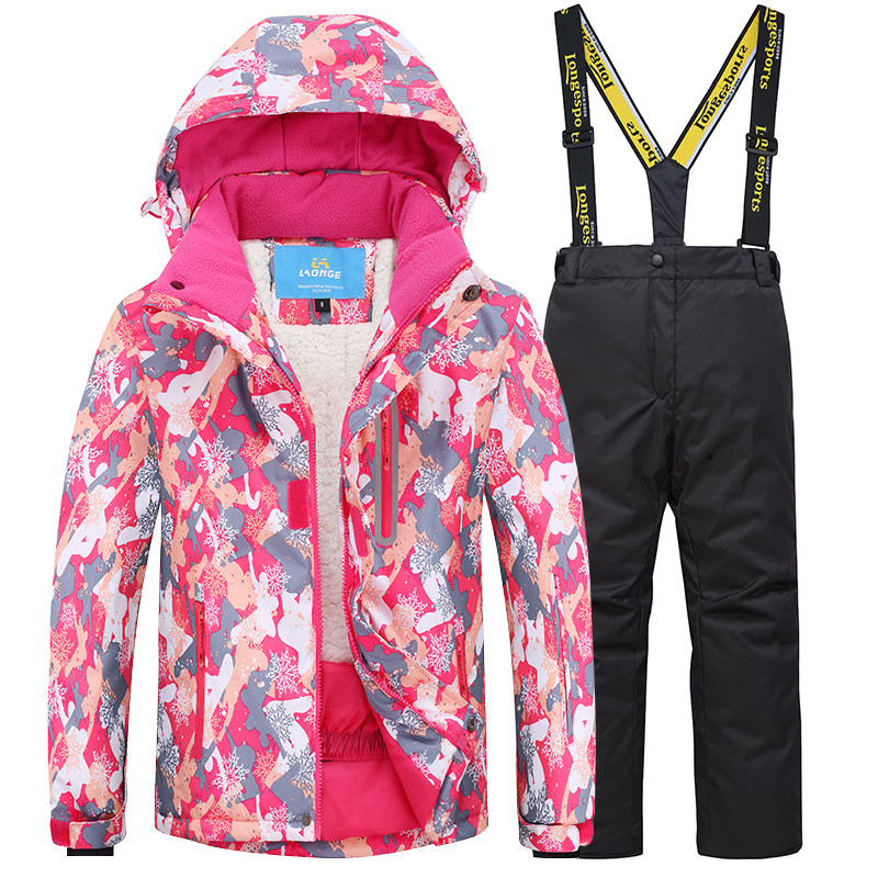 儿童滑雪服套装男童加厚保暖棉衣
