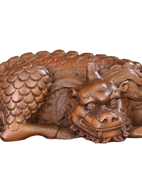 紫铜麒麟异兽镇纸摆件