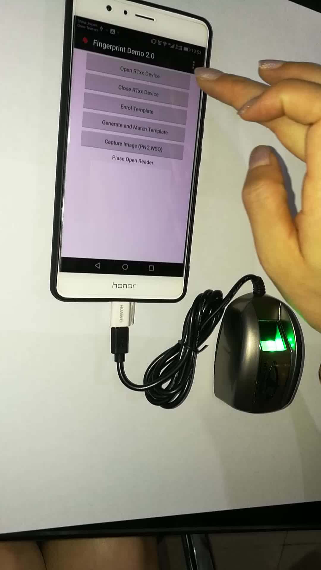 Sim Card Registration Android Tablet Thumb Scanner Machine Mini Usb