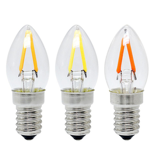 LED节能灯泡E12螺口供佛莲花财神长亮小夜灯E14红光黄光调光110V