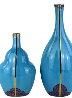 新中式风手绘陶瓷设计师软装饰品