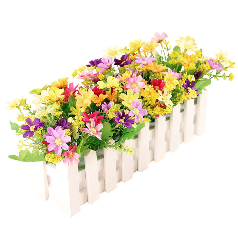 30cm木栅栏仿真花套装成品