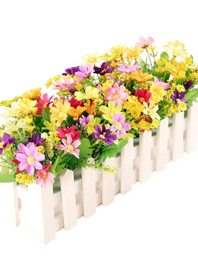 30cm木栅栏仿真花套装成品