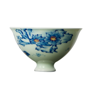 匠器家|景德镇 纯手工 青花仿古 品茗茶杯-青兰/石仙茶杯 2款入