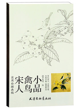 宋人禽鸟小品 实用白描画稿 原大版 李晓明 学国画书 工笔画白描底稿画谱 工笔禽鸟画白描临摹 写意禽鸟画入门 工艺美术书