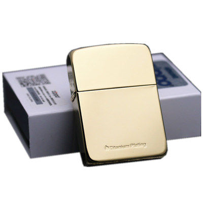 Zippo打火机正品经典复刻黑钛金