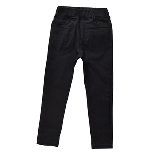 女童加绒裤子外穿2026秋冬新款中大童弹力铅笔裤黑白色加厚打底裤