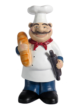 欧式厨师人物面包房装饰工艺品