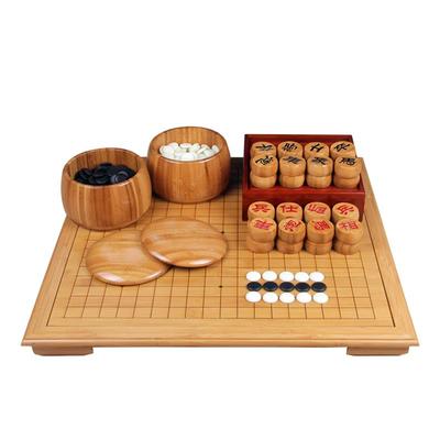 竹制棋盘激光刻线围棋厚多种尺寸