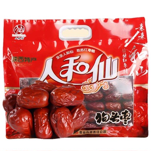 人和仙红枣陕西特产一级狗头枣1000g礼袋装陕北清涧大枣煮粥红枣