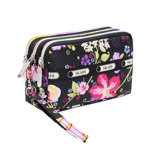 2023新款多层手拿包钱包三层拉链帆布零钱包女士女式小手包零钱夹