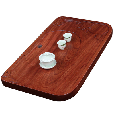 功夫茶具家用茶盘单层实木茶台