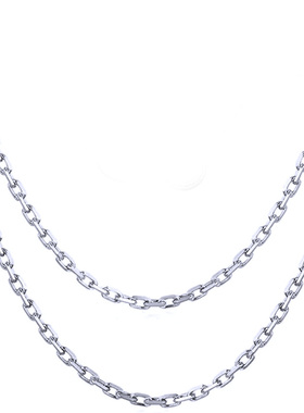 纯银银长款嘻哈风十字链