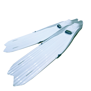 台湾V.DIVE专业自由潜水长脚蹼 透明全白款现货男女深潜蛙鞋脚蹼