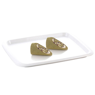 一人食餐盘托盘月子会所托盘密胺长方形盘子客厅家用白色仿瓷茶盘