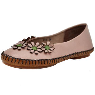 Artmu阿木原创花朵羊皮女鞋