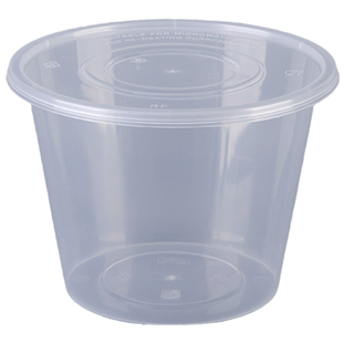 圆形1750ml一次性餐盒饭盒塑料透明外卖打包盒饭盒圆碗粉面汤碗